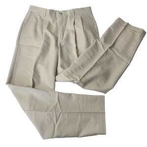 LIZ CLAIBORNE Men's Light Khaki Dress Pants 36 Waist